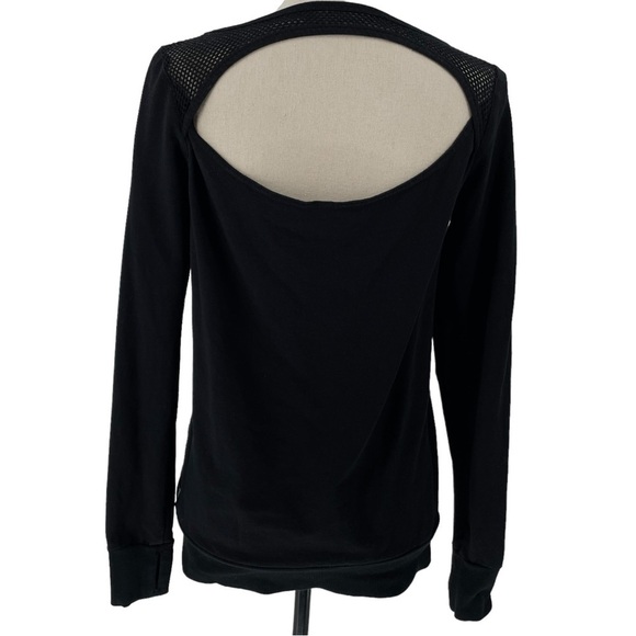 Fabletics Weston Mesh Yoke/Open Back Long Sleeve w/Thumb Holes Sweatshirt - Sz S - Picture 2 of 12